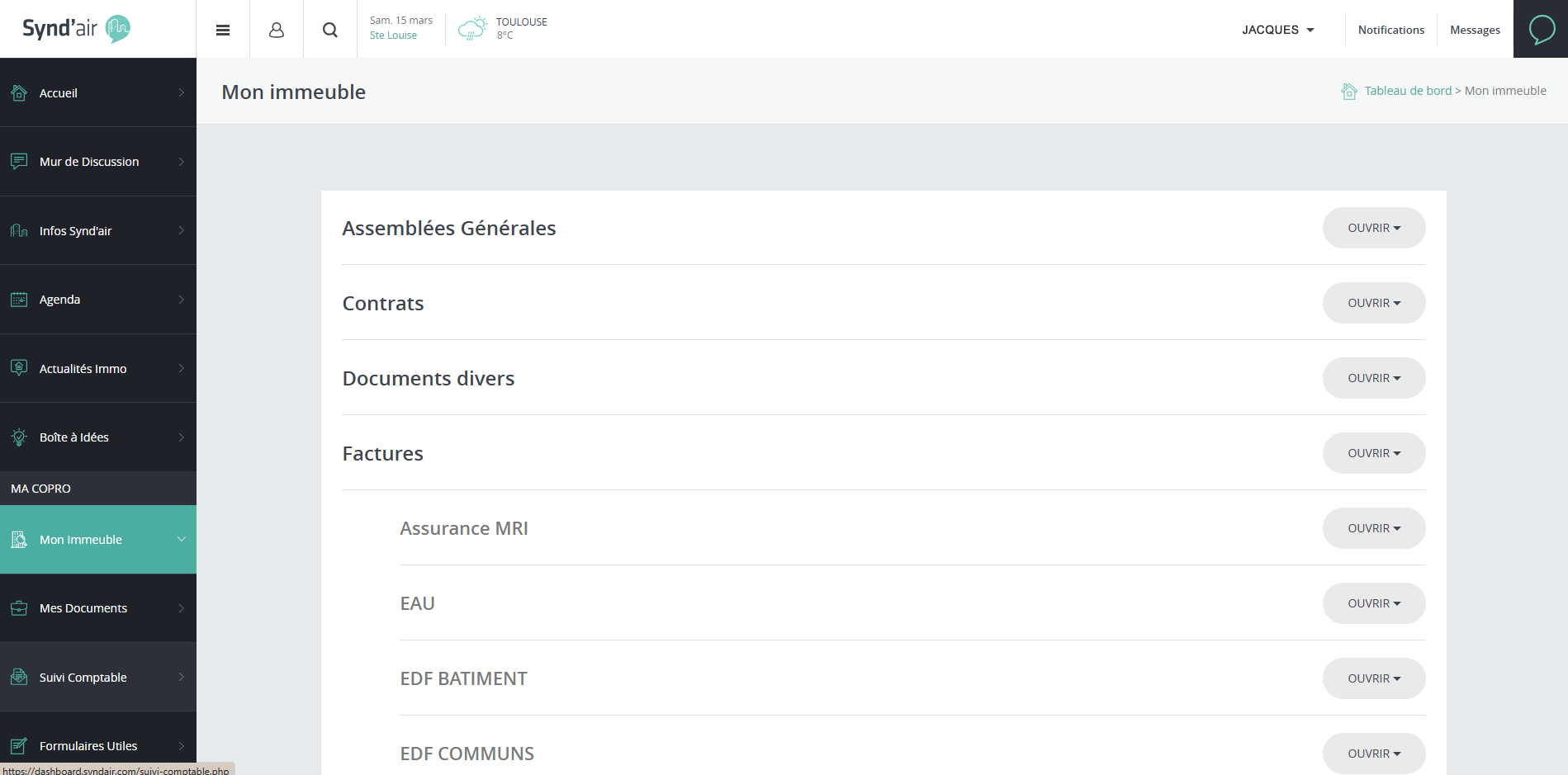 Outil de gestion de syndic en ligne Syndair